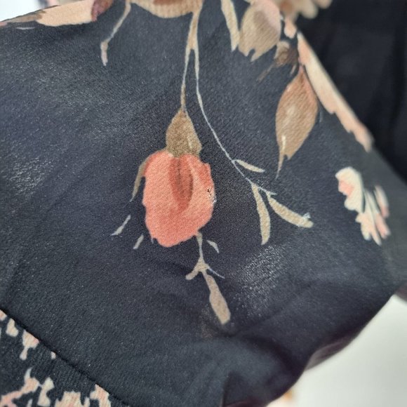 Lorraine Multicolour Floral Frill Hem A-Line Dress Size 16 - Picture 8 of 8